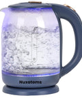 Glass Electric Kettle With No Plastic Contact With Water 1.8L Borosilicate Glass Teapot For Fast Boil LED Blue Light Visual Boiling Window