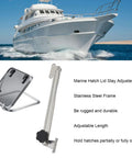 Stainless Steel 316 Marine Hatch Lid Stay Adjuster 8 To 14 Inches Boat Yacht Hatch Support with plastic knob next to yacht