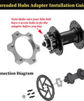 Disc Brake Conversion Kit For Bikes Aluminum Alloy Disc Brake Adapter Bracket Frame Mount Includes 6 T25 Bolts hub diagram.