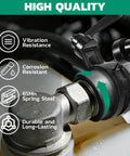 All In One Spring Hose Clamps Kit Featuring Sixteen Sizes From 6mm To 25mm With 130 Pieces shows clamp connected to hose.