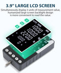 1000N Digital Force Gauge Push Pull Meter With USB Output And Free Data Logging Software Type C To USB Cable Included For Precise Tension And Compression And Material Testing, 3.9-inch LCD screen