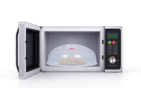 Large Microwave Splatter Guard Lid With Steam Vent Easy Grip Handle BPA Free 11.5 Inch Dishwasher Safe Must Have Kitchen Hack For Quick Reheating And Easy Cleanup