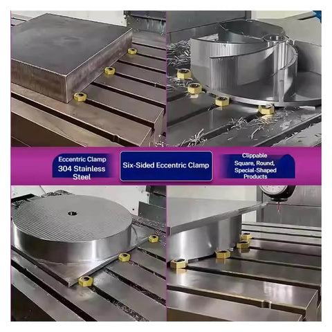 CNC Eccentric Clamps For Workholding Hexagonal Vise Fixture Clamps Stainless Steel Anchor Clamping With Nut M4 To M16 Threads