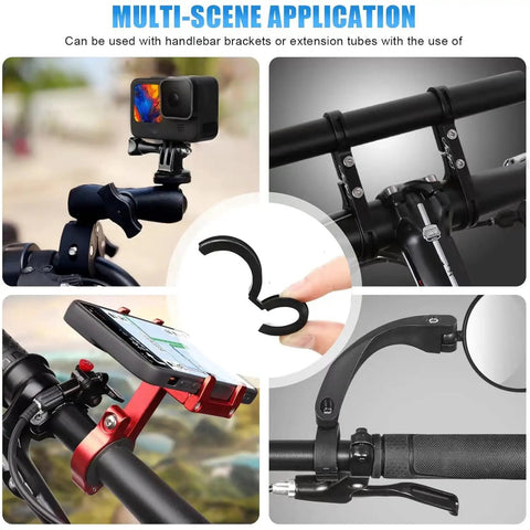Bike Handlebar Spacer Kit With Anti Vibration Rubber Washers 16Pcs used for mounting cameras, phones, mirrors, and accessories.
