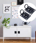 Flush Ring Pull Stainless Steel Boat Hatch Latch And Cabinet Flush Mount Lifting Ring Pull Handle Black Two Pack on cabinet