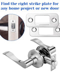 2 Pack Door Lock Plate Strike Plates For Exterior Doors One Inch By Two And One Quarter Inch Beefed Up Stainless Steel Backplates