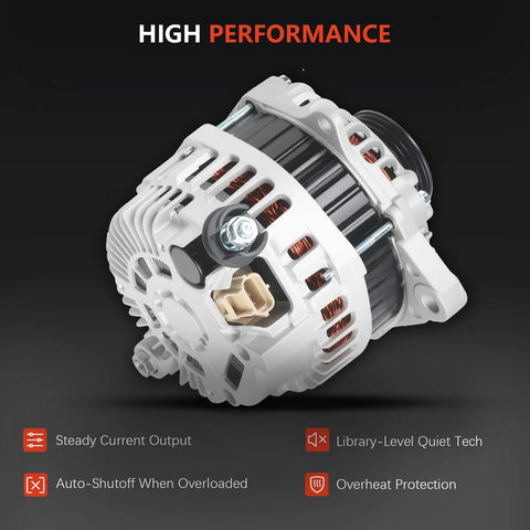 Back view of Alternator 11273 11273N For Ford Edge 2007 2014 Fusion 2010 2012 Taurus 2008 2009 V6 3.5L Replacement Part