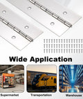 Heavy Duty Piano Hinge 24 X 2 Inch 304 Stainless Steel Continuous Hinge 2 Pack with screws for cabinet doors and wooden boxes.