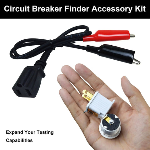 Circuit Breaker Finder Accessory Kit With Leads And Adapters For Klein Tools ET300 And ET310 Includes Light Socket Adapter