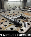 Heavy Duty Welding Fixture Set With T-Handle Clamps And 2 Fixtures Plus 12 Pins For 5/8 Inch Welding Tables