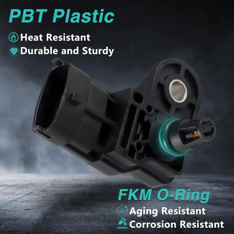 T Map Air Flow Sensor Replacement For ATV And Snowmobile High Precision Intake Sensor with PBT plastic and FKM O-Ring