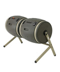 Double Bin Rotating Composter With Two 50 Gallon Barrels For Nonstop Composting, Easy Axis Turn, Aerated Internal Mix