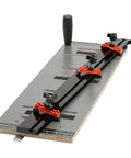 Heavy Duty Table Saw Taper Jig Featuring Triple Adjustable Clamps And A Robust Aluminum Fence for precise bevel cuts on wood.
