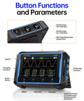 Button functions of Handheld 2 Channel Oscilloscope Multimeter with DDS Signal Generator 3 In 1, 50 MHz Bandwidth, 19999 Counts