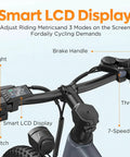 Smart LCD display and controls on Adult Electric Bike 24 Inch Frame with 1000W Peak Motor and 504Wh Battery