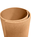Premium Natural Cork Roll Four Feet By Twenty Four Feet Long Half Inch Thick Self Healing shown rolled up for easy cutting.