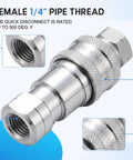Close-up of stainless steel vacuum bagging valve with quick-disconnect fitting and knurled grip