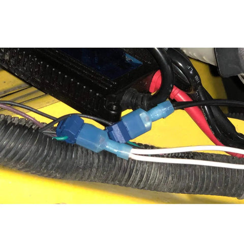 Installed 100 Piece Quick Splice Solderless Wire Connectors T Tap Kit, Insulated Terminal Assortment for 22 to 10 AWG cables