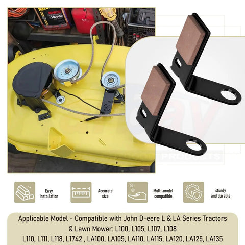 2 Pack Brake Pad Kit With Retainer And Torsion Springs For 42 Inch Deck Tractors And Lawn Mowers Fits L LA X Series