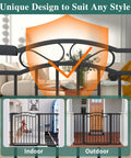 Walk-Through Baby Gate With Door For Openings 29.53 To 32.28 Inches Wide Pressure Mounted No Drill Indoor Gate For Stairs And Doorways Auto-Close Child Safety Gate Black in indoor and outdoor settings