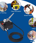 Hella Flexible Six Foot Braided Airbrush Hose With Kickass Usa Quick Connect Plug and detailed airbrush for art painting, nail art, and more.