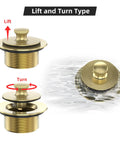 Top Shelf Brushed Gold Bathtub Drain Kit And Overflow Faceplate Built Tough Rust Resistant Metal Fits Standard Pipe Size Zero Hustle Setup Durable Home Bathroom Renovation Must Have lift and turn drain assembly with gold finish