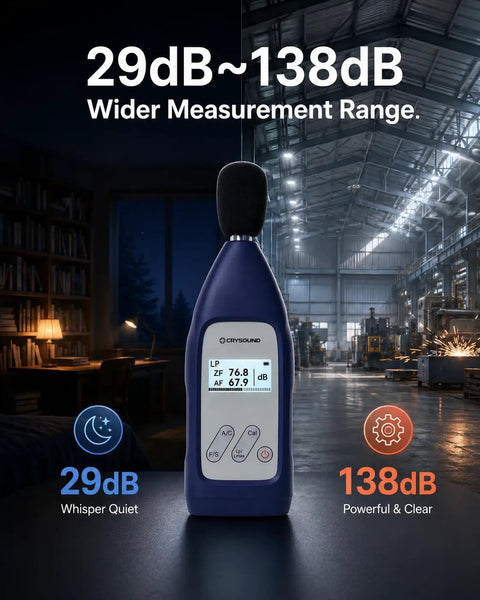 Type 2 Sound Level Meter With Calibration Certificate For IEC 61672 2013 Class 2 Professional Noise Meter DC Powered With LCD Display Wide 29 dB To 12 kHz High Accuracy Condenser Microphone in warehouse
