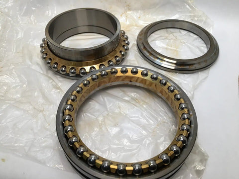 Thrust Ball Bearing 150 mm Bore Open Brass Cage For Easy Lubrication ABEC 5 Precision 168 kN Dynamic Load And 520 kN Static Load 3600 Rpm