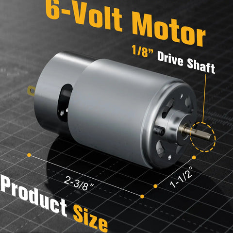 6V Deer Feeder Motor Replacement For Game Feeders With One Eighth Inch Drive Shaft Efficient And Plug And Play Easy To Install Fits Most Power Control Units Built To Last In Tough Outdoor Conditions Keeps Your Feed On Schedule, 1/8 inch shaft