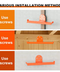 Backpack Blower Rack Wall Mount 4 Pack Heavy Duty Steel Holder With Hose Hook And Rubber Coated Guard No Wobble Secure Storage For Leaf Blowers Ideal For Home Garages And Pro Landscaping, shown with 2, 3, or 4 screws