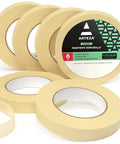 Six Roll Masking Tape Pack 0.75 Inch By 60 Yards Multi Surface Paper Tape for Painting Walls, Glass, and Sidewalk Chalk Art