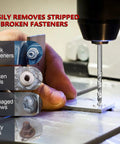 26 Piece Bolt Extractor Kit With Screw And Drill Bit Set Multi-Spline And Spiral Extractors For Broken Studs And Fittings in use