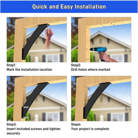 Tough As Nails Heavy Duty 45 Degree Steel Angle Brackets For Pergolas And Gazebos Wood Beam Support Hardware With Mounting Screws Ideal For Patios Tree Houses Cabins And Outdoor Structures