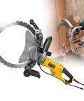 Top Shelf 5000W Electric Wall Chaser Slab Cutter cutting through concrete with heavy duty diamond blade.