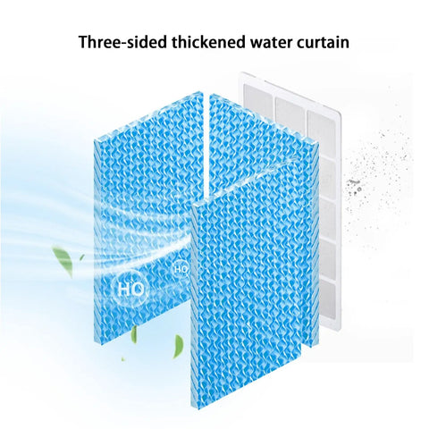 Three-sided thickened water curtain for Kick Serious Sweat With This Hella Badass Evaporative Swamp Cooler.