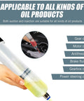 Driveway Ready Manual Oil Extraction Pump For Cars 200Cc Vacuum Fluid Siphon Tool No Drama Transfer Hose With Gasket quick oil application.