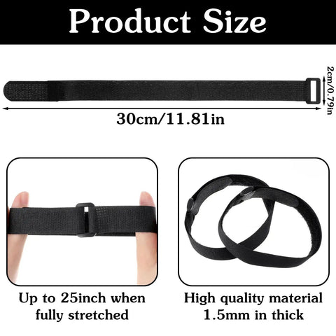 20 Pcs Heavy Duty Nylon Sectional Connectors Keep Your Couch Locked Down Tight Universal Sofa Brackets stretched size 30cm black strap