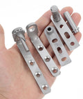 Stainless Steel Hidden Bookshelf Door Hinges With Auto Close Function Dual Rotation Top And Bottom Pivot Concealed Half Waist Design