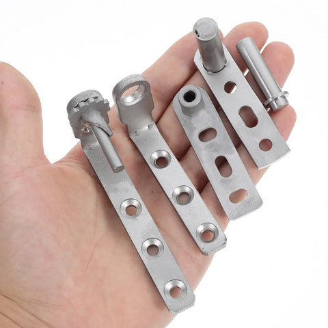 Stainless Steel Hidden Bookshelf Door Hinges With Auto Close Function Dual Rotation Top And Bottom Pivot Concealed Half Waist Design