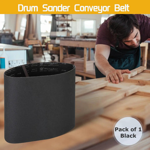 Replacement Drum Sander Conveyor Belt 120 Grit For 22-3/8 Inch By 47-1/2 Inch Older Jet And Performax shown in workshop