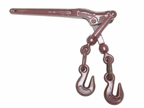 Heavy Duty Lever Load Binder 1/4 Inch Chain For Cargo Control, Maroon, Forged Alloy Steel, 3150 Lbs Working Load Limit