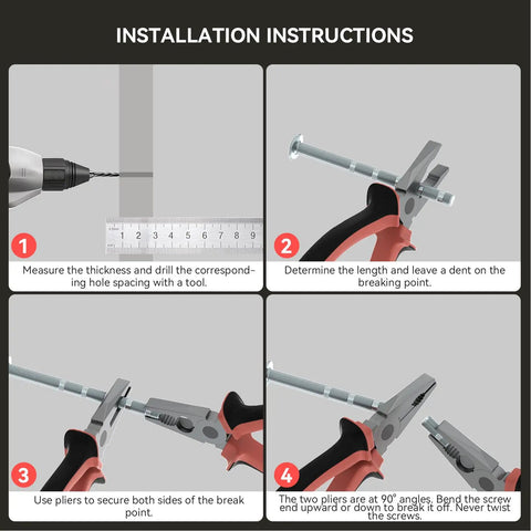 Step-by-step installation guide for 20 Pack 3 Inch Champagne Bronze Cabinet Pulls For Kitchen Cabinets Zinc Alloy Gold Drawer Handles Hardware Set Slick Modern Rustic Upgrade For Cabinets with pliers and drill.