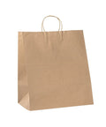 Large Kraft Paper Gift Bags With Handles 100 Pack Brown Eco Friendly Grocery Shopping Retail Takeout Bags Durable Loop Handles