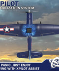 4 Channel RC Plane Ready To Fly Aerobatic Aircraft For Beginners With Easy Control And Stable Flight F4U Corsair Style RC Airplane showing XPILOT system
