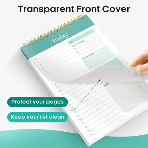 To Do List Notepad For Work, School And Home, 52 Sheets Undated Daily Planner, 9.8 X 6.5 Inch, Boss Your Daily Tasks, Task Tracker