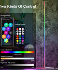 Smart RGB Corner Floor Lamp With App And Remote, 16 Million Colors, 68 Scene Modes, Music Sync, image of app and remote control
