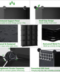 12 Cube Storage Organizer Shelving Unit With DIY Plastic Modular Book Shelf Cubby Cabinet For Bedroom Living Room And Home Office In Black 36.6 Long 12.4 Wide 48.4 High features and benefits