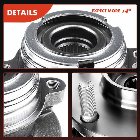 Close-up details of Beefed-Up Front Wheel Bearing And Hub Assembly For Nissan Altima 2007-2012 6-Lug With 29 Splines 2.5L Engine