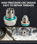 Oversize 1/2-20 Magnetic Piggyback Oil Drain Plug Kit For Oil Pan Self-Tapping Thread Repair Two-Stage Sealing System