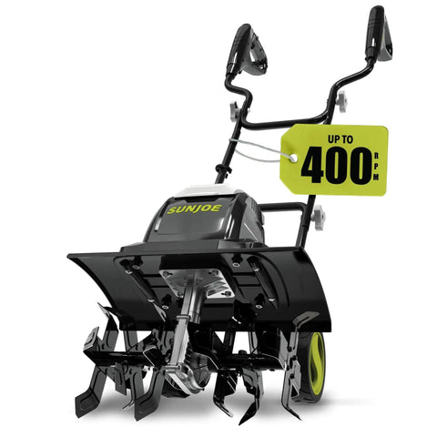 Corded Electric Garden Tiller And Cultivator With 15 Amp Motor 6 Steel Tines And 15.7 Inches Tilling Width For Quick Soil Breakup